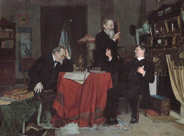 Луис Моеллер (Louis Moeller). «Дискуссия». 1890–1895. Metropolitan Museum of Art