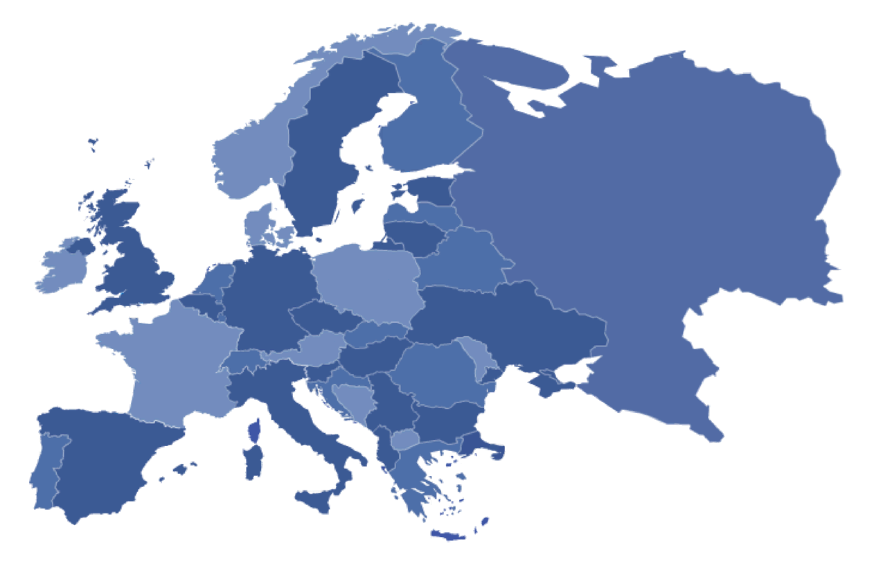 Карта европы для презентации