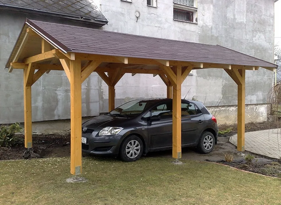 Деревянный навес для автомобиля своими руками: как построить прочную конструкцию.