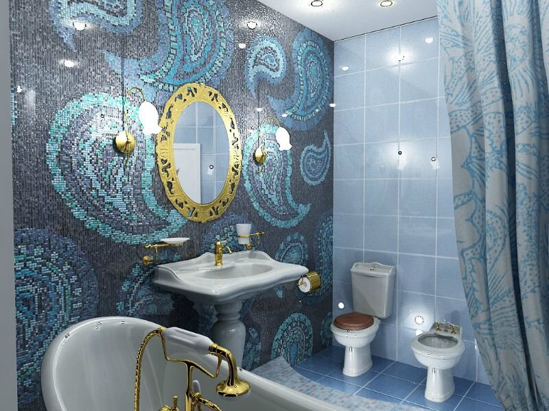 Мозаика в ванной комнате: виды и особенности, лучшие варианты отделки и фото-примеры
