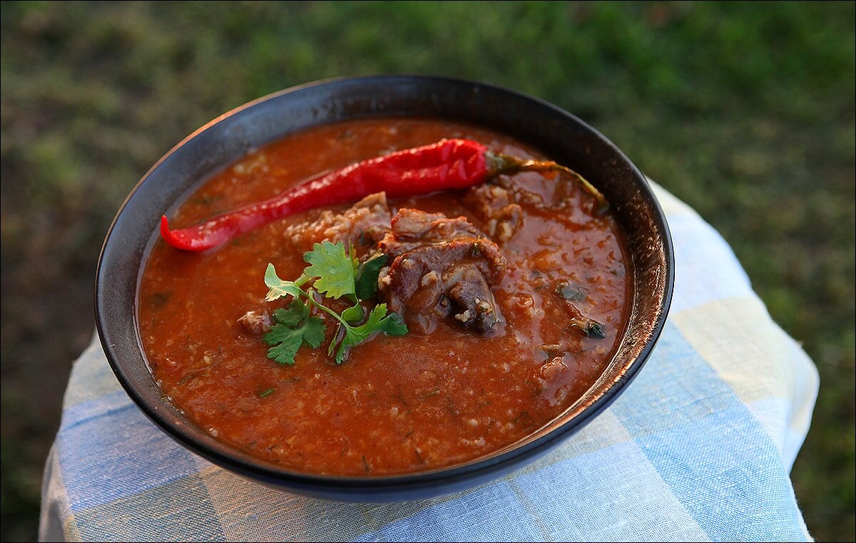 Какой по вкусу должен быть суп харчо