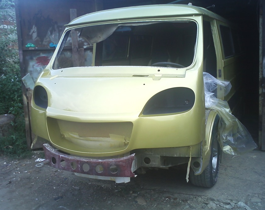 (после окраски передней части)