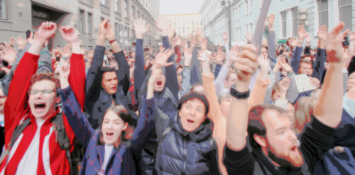 "Светлые" лица, одухотворённые протестом.