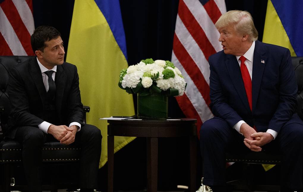 Президент Украины Владимир Зеленский и Президент США Дональд Трамп. Генассамблея ООН.Нью-Йорк.
