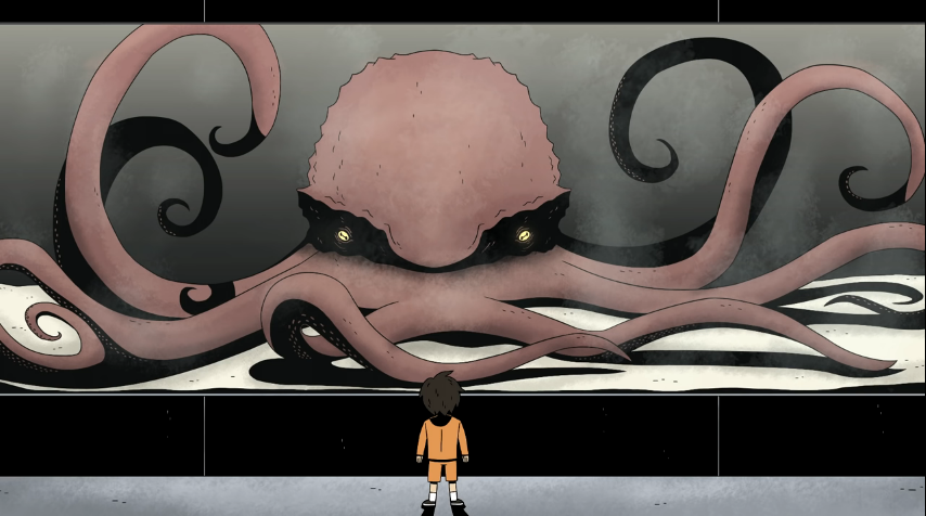 Ничего необычного. Просто гигантский осьминог-телепат. Листай дальше.