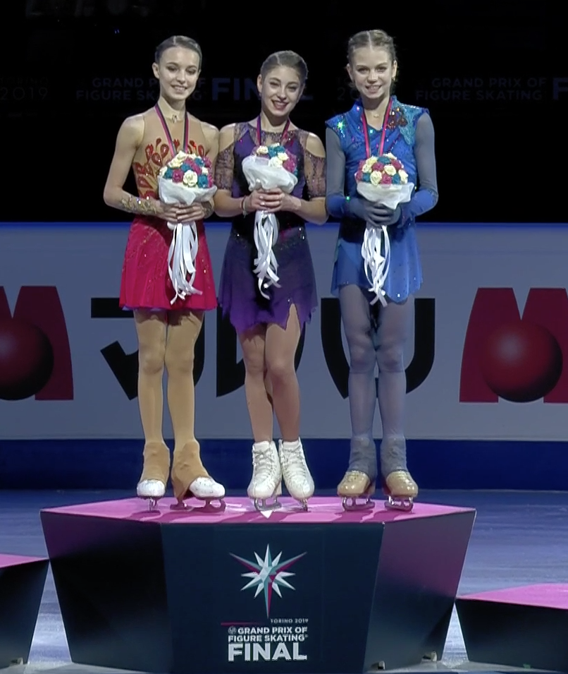 Финал гран при фигурное катание 2019. София кочанова, фигуристка. Лиза туктамышева награждение. Гран при сочи 2022 награждение женщины. Алина загитова гран при 2019.
