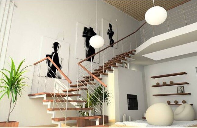 Холлы с лестницей - Дизайн холлов