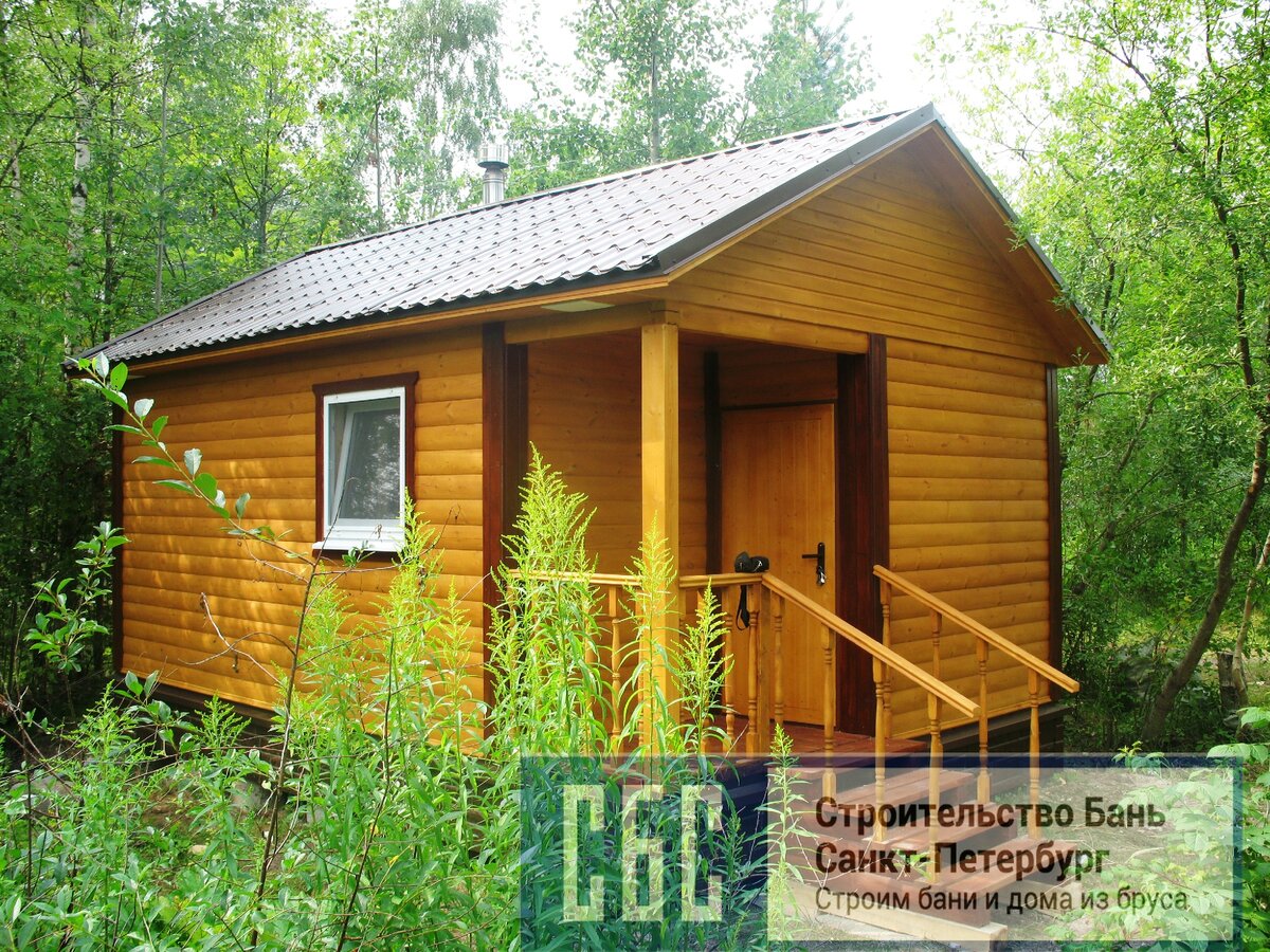 Баня 4х6м из профилированного бруса 100х150х6000мм