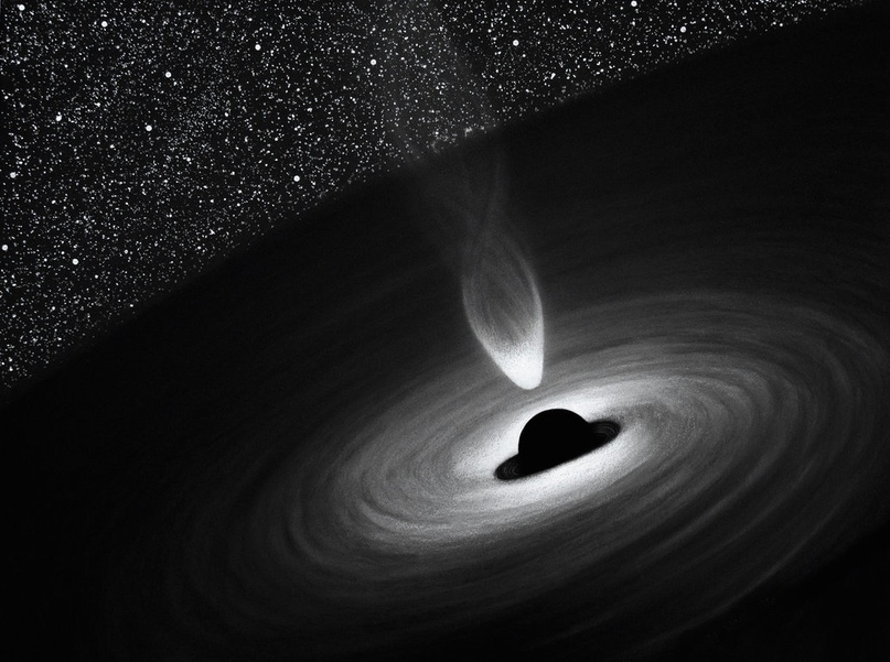 Black hole is. Черно белая дыра.