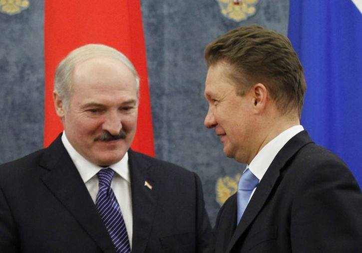 Гендиректор "Газпрома" Алексей Миллер и Александр Лукашенко