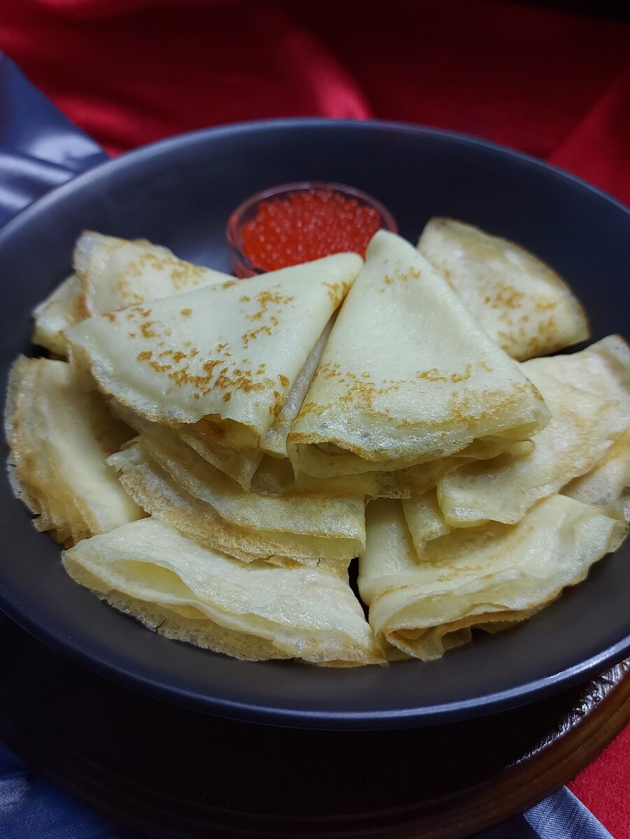 Вкуснейшие блинчики с икрой. Фото автора. 