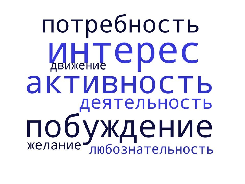 "Облако слов" из презентации.