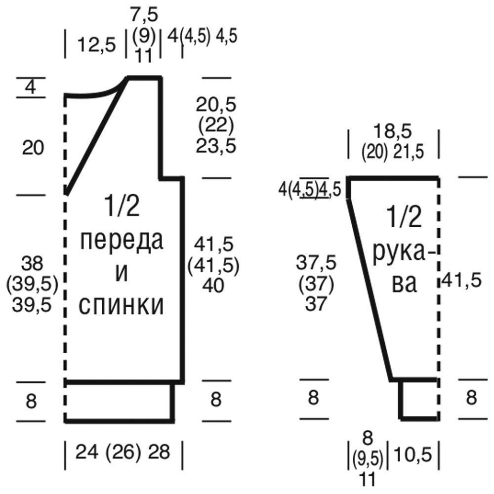 Схема спущенного рукава. Выкройка вязаной кофты 50 размера на спицах. Выкройки кардигана с v образным вырезом. Свитер с v образным вырезом женский выкройка. Вязаный пуловер выкройка.