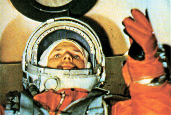 Юрий Гагарин перед стартом полёта, Лицензия CC BY 4.0
