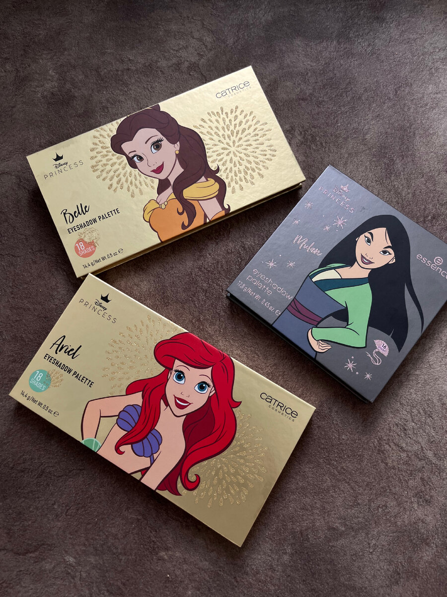 Всем известные принцесски: Белль, Ариель, Мулан