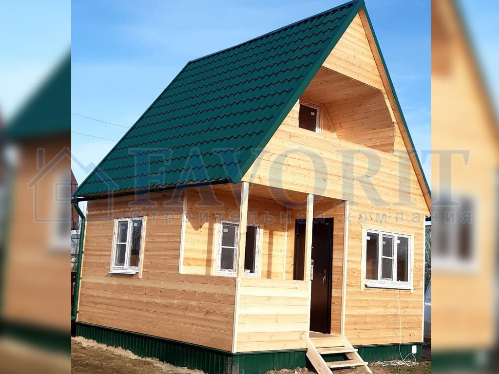 Каркасный дом с мансардой (построен компанией «Фаворит» в Нижнем Новгороде, Автозавод)