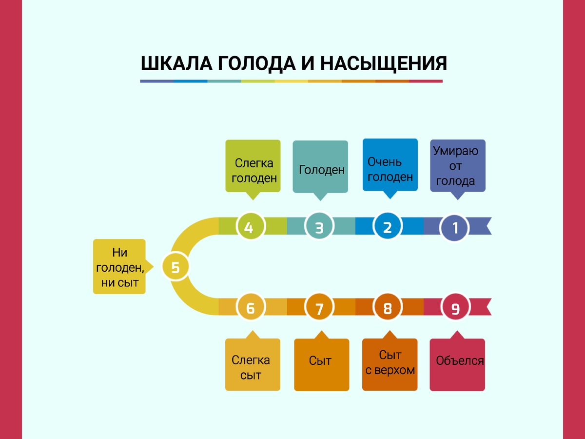 Пример шкалы голода-насыщения 