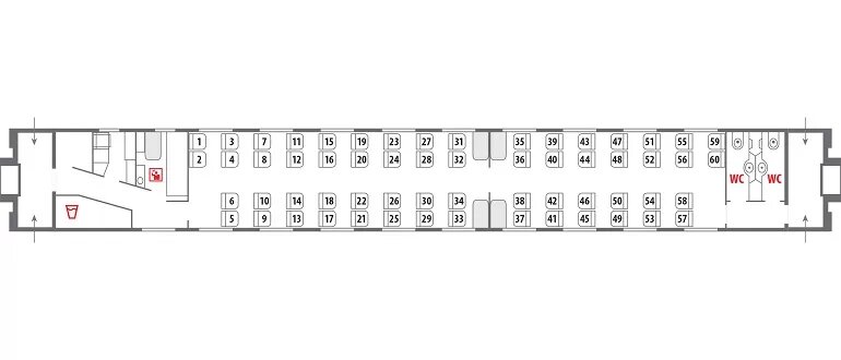 Сидячие вагоны РЖД: нумерация мест в вагоне, схема расположения, лучшие места, фотографии