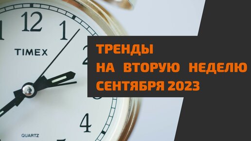 Тренды инвестиций на вторую неделю сентября 2023