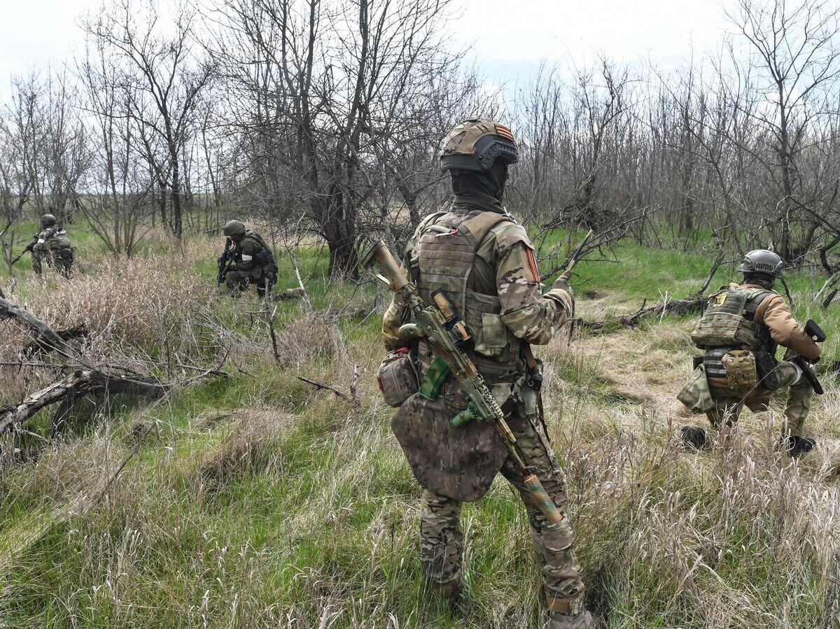    Военнослужащие подразделения ВДВ в зоне проведения СВО© РИА Новости