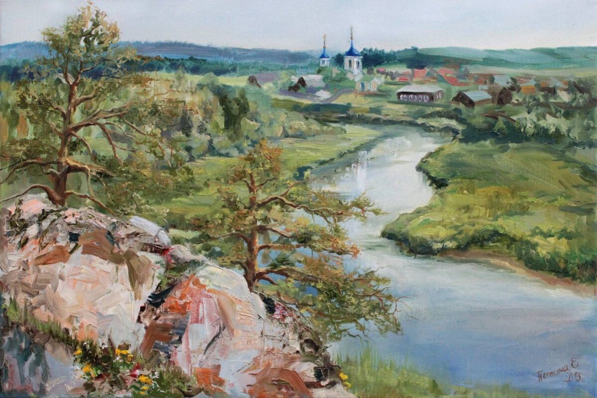 Река урал рисунок