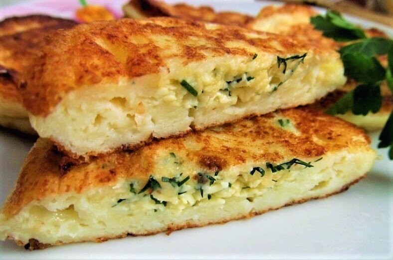 Оладьи в стиле «Хачапури» с сыром