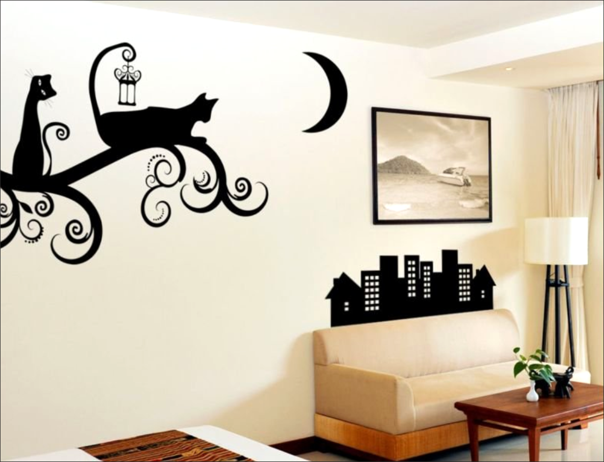 Способы выполнения рисунков на стенах в комнате или квартире