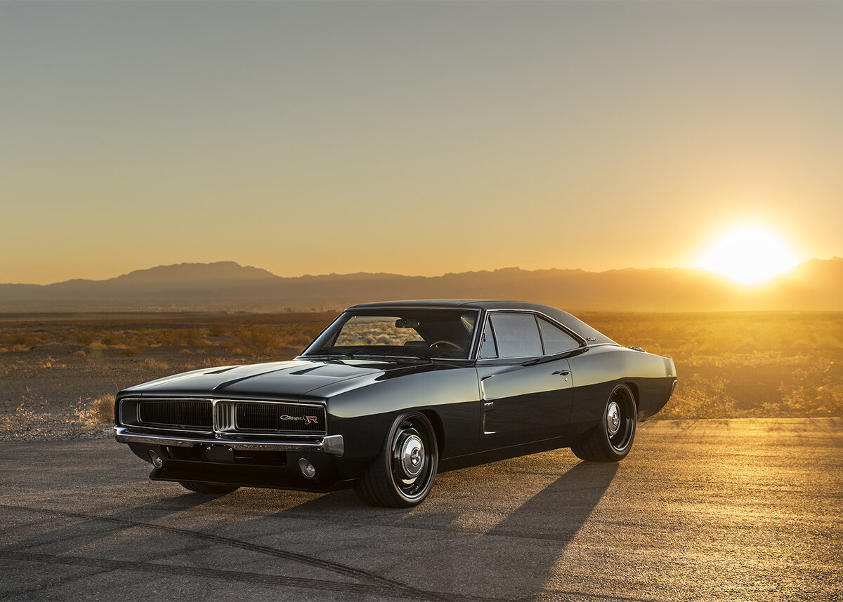 Dodge Charger 1969 ночью