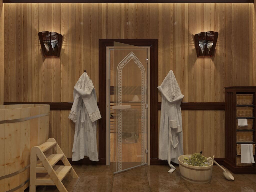 Дверь в бане