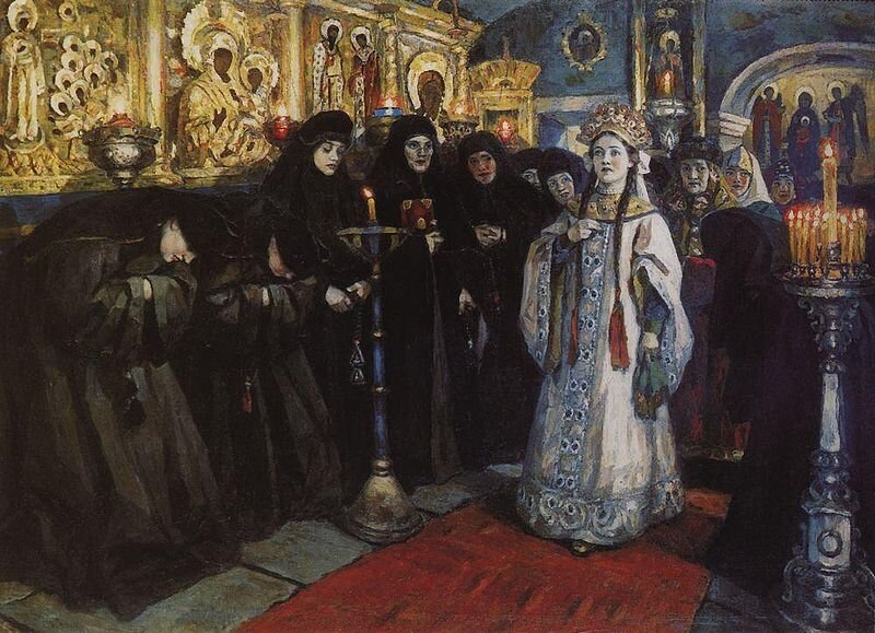 Василий Суриков. «Посещение царевной женского монастыря». 1912
