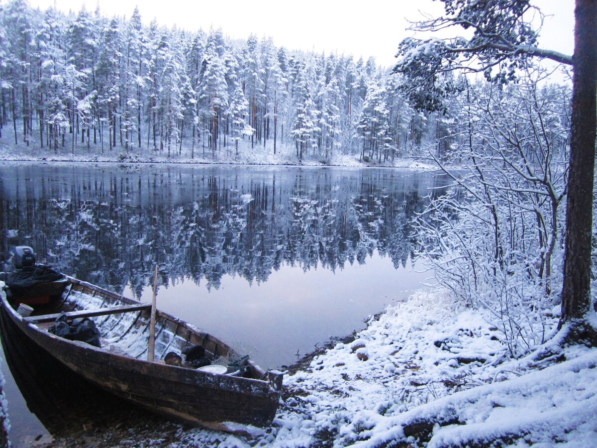 реки карелии зимой