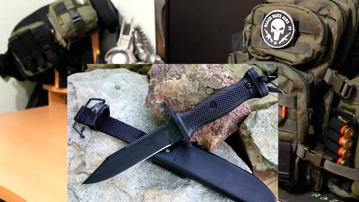 НРС / Фото с видео канала YouTube "Patr1ot" / Топ 10 самых популярных боевых ножей / Фото доработано Major_Fantomas