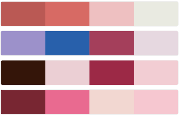 Четыре палитры цветов