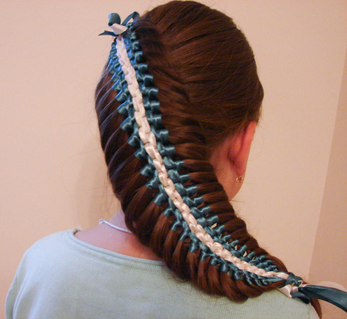 Самый объёмный вариант косы Рыбий хвост Dutch Fishtail braid