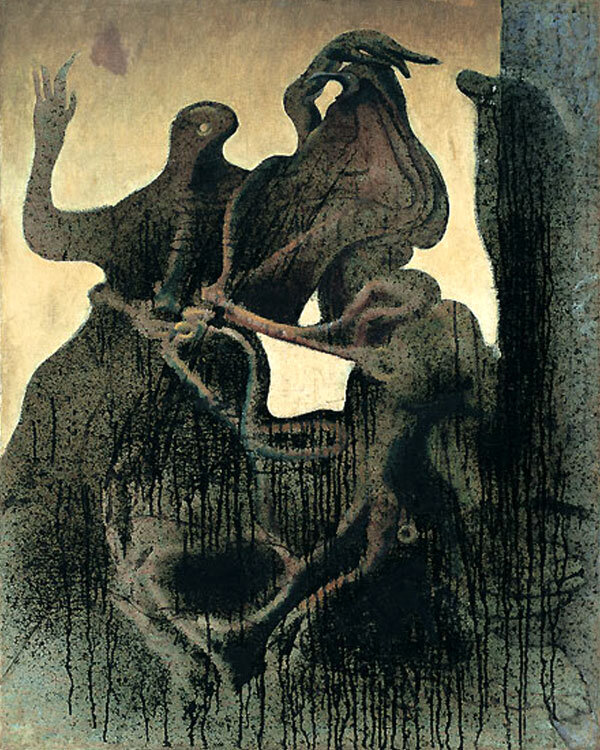 Макс Эрнст - Зооморфическая пара, 1933 г