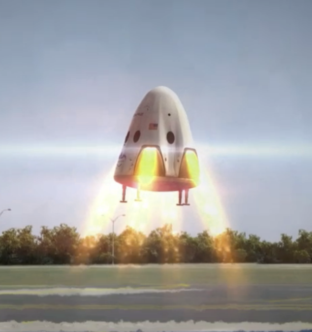 Испытания двигателей Draco на космическом корабле Crew Dragon