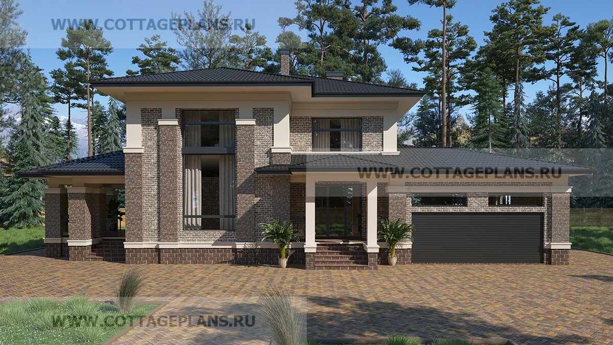 Фасады дома. Источник фото: https://www.cottageplans.ru