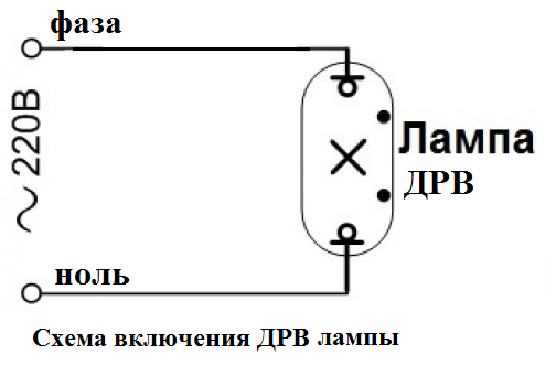 Лампы дрл схема