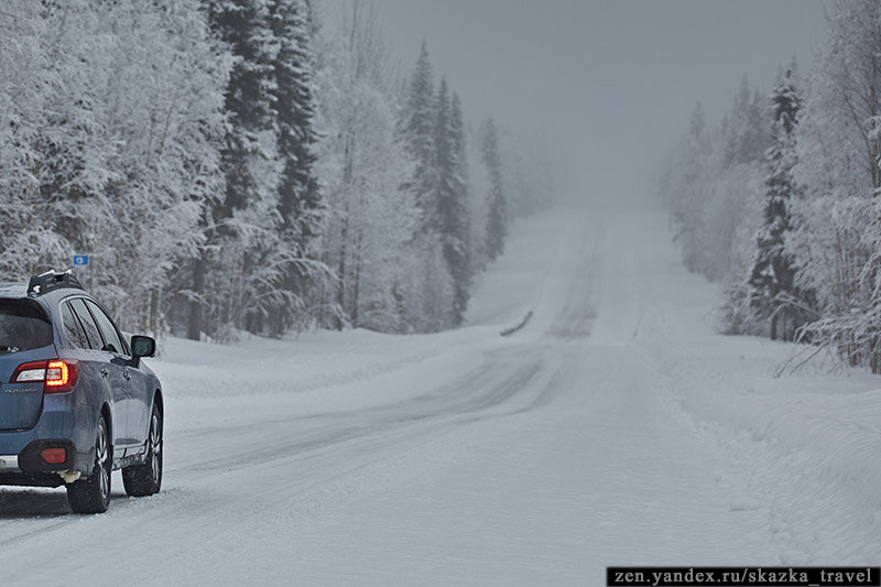 Дороги зимнего Русского Севера. Гололед был очень часто