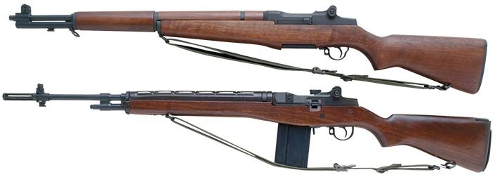 7,62 х 63 мм. винтовка M1 Garand и 7,62 х 51 мм. винтовка M14 