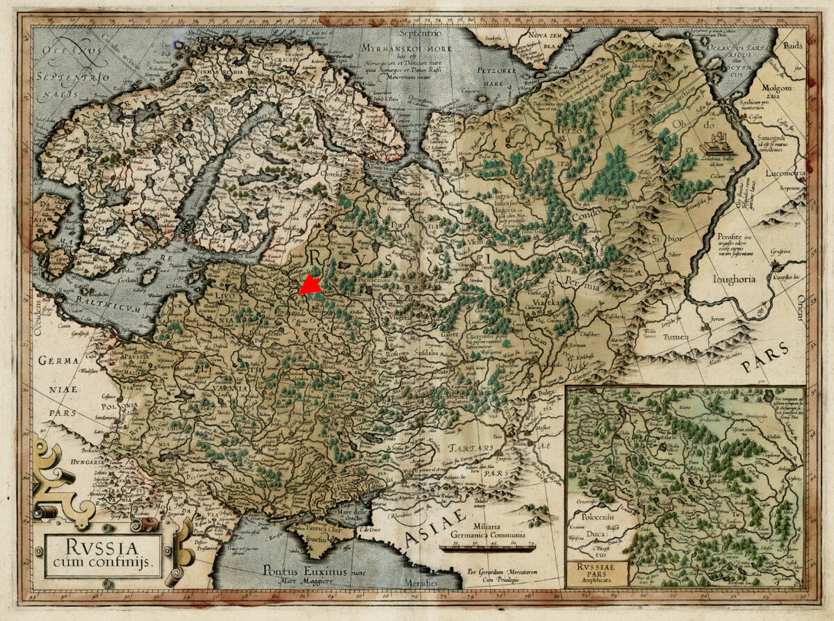 Карта меркатора 1595