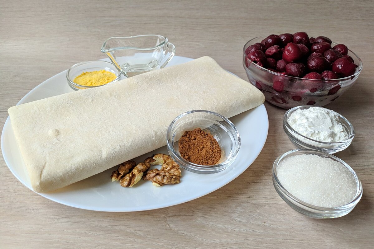 ингредиенты для приготовления штруделя 