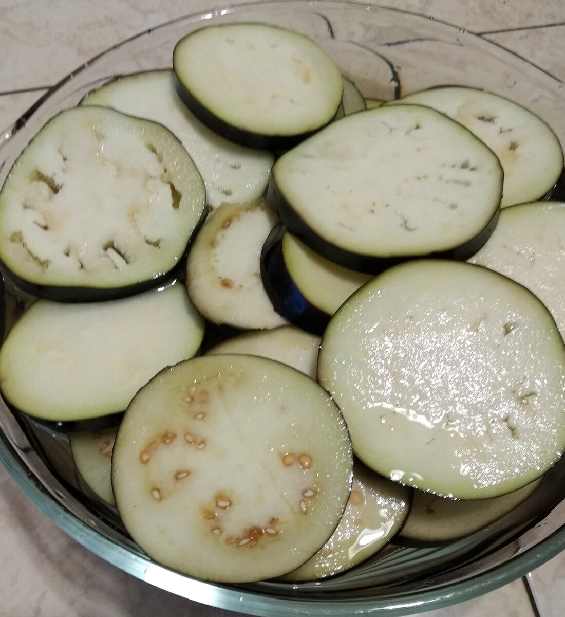 Баклажаны кружочками