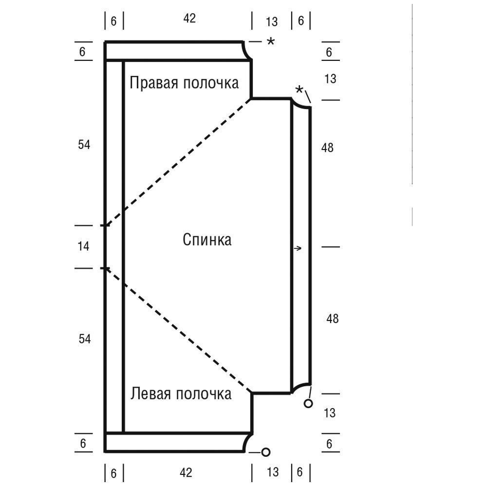 Жилет пончо схема