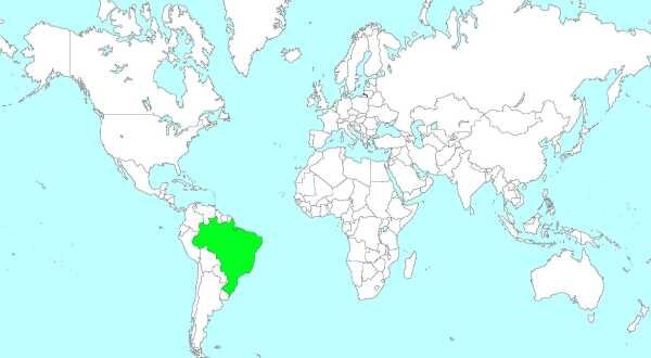 Бразилия на карте мира