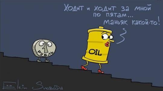
Через скупку валюты Минфин хочет отвязать рубль от нефтяных котировок. Карикатура: Сергей Елкин
 