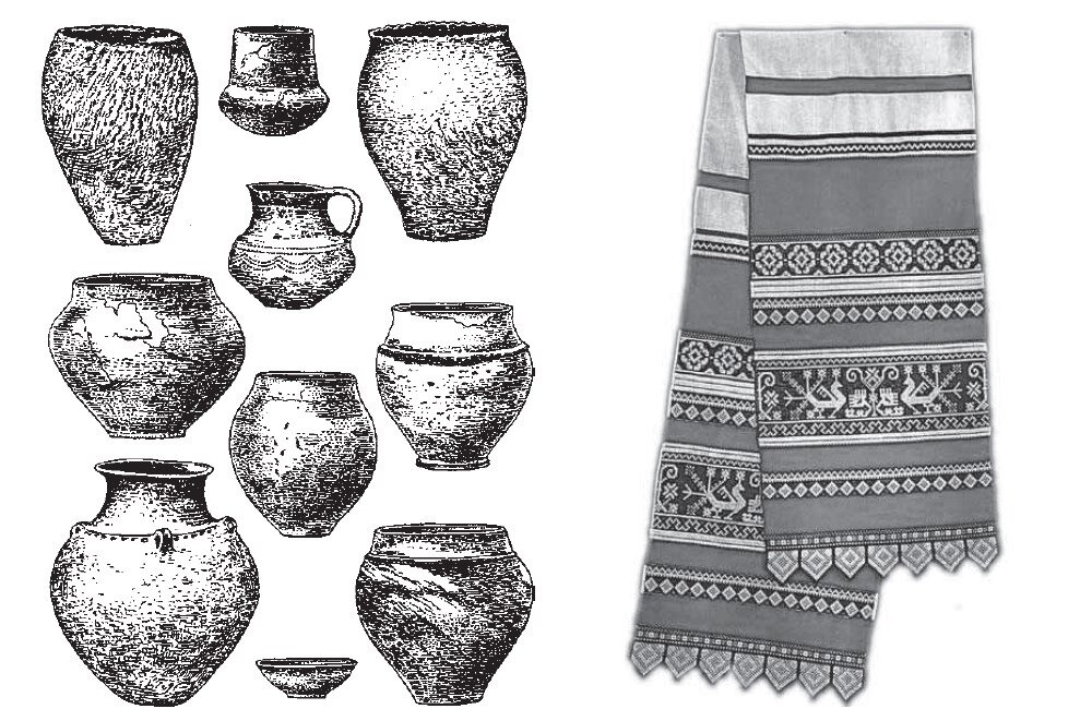 Посуда и полотенце