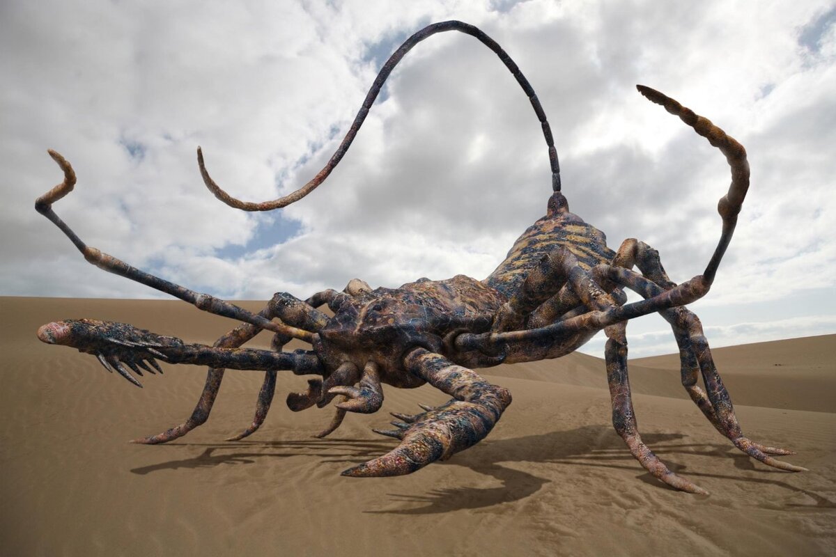 Силурийский Скорпион. Primeval силурийский Скорпион.. Арахнид Скорпион. Арахнид паук-Скорпион.