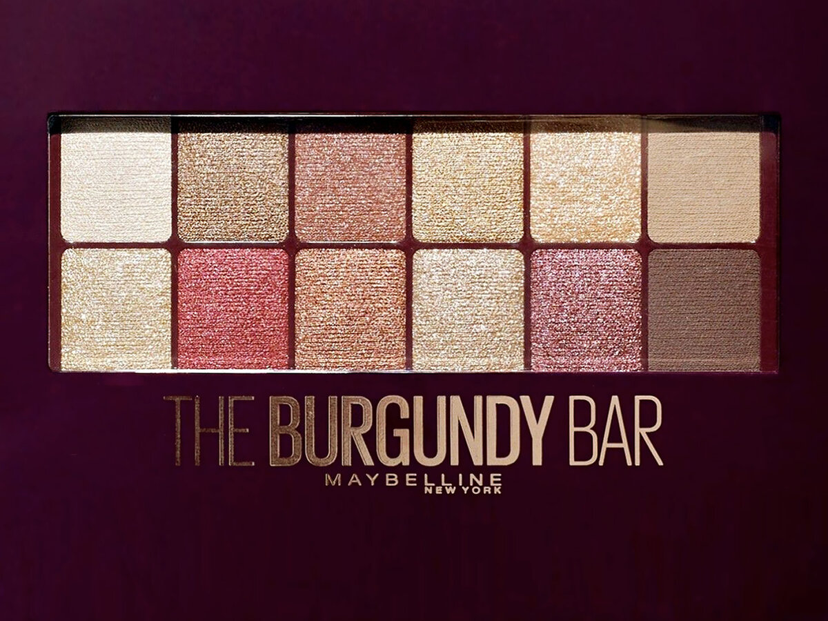 Палетка теней Maybelline «The Burgundy Bar».