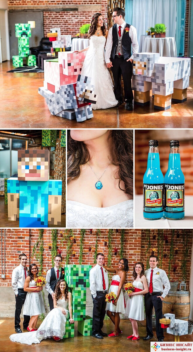 Свадьба в стиле Minecraft